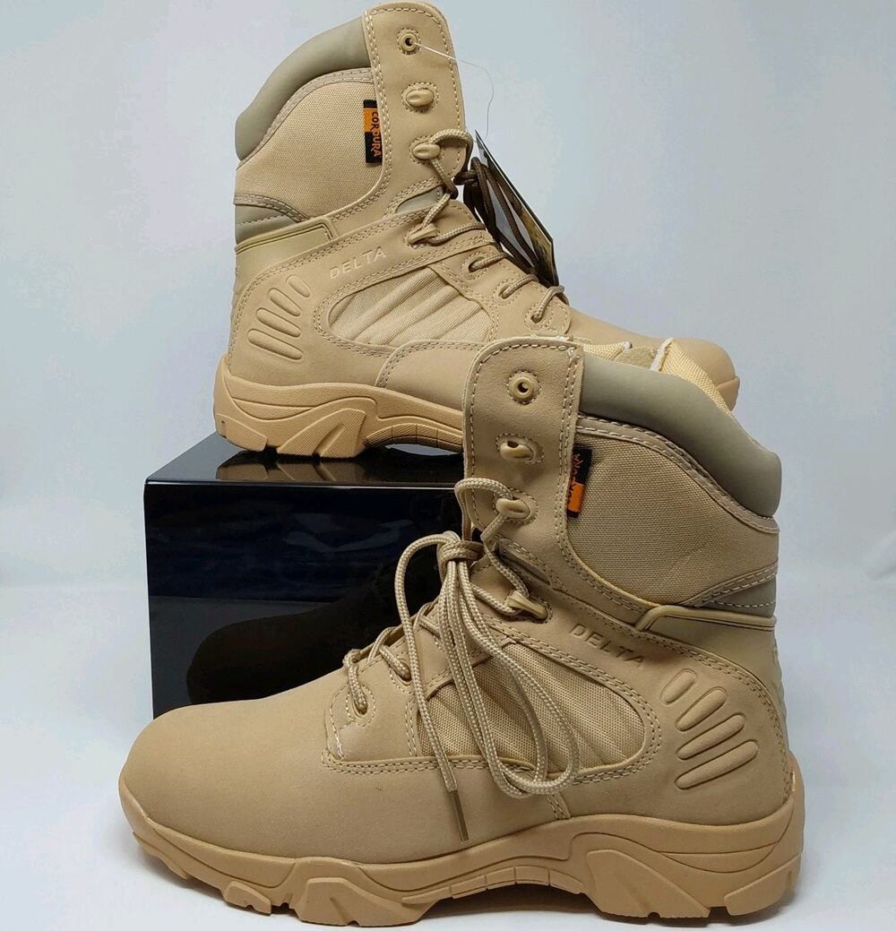 Delta Tactical Desert Tan Combat Boots Men's US 11 Military Hiking Cordura